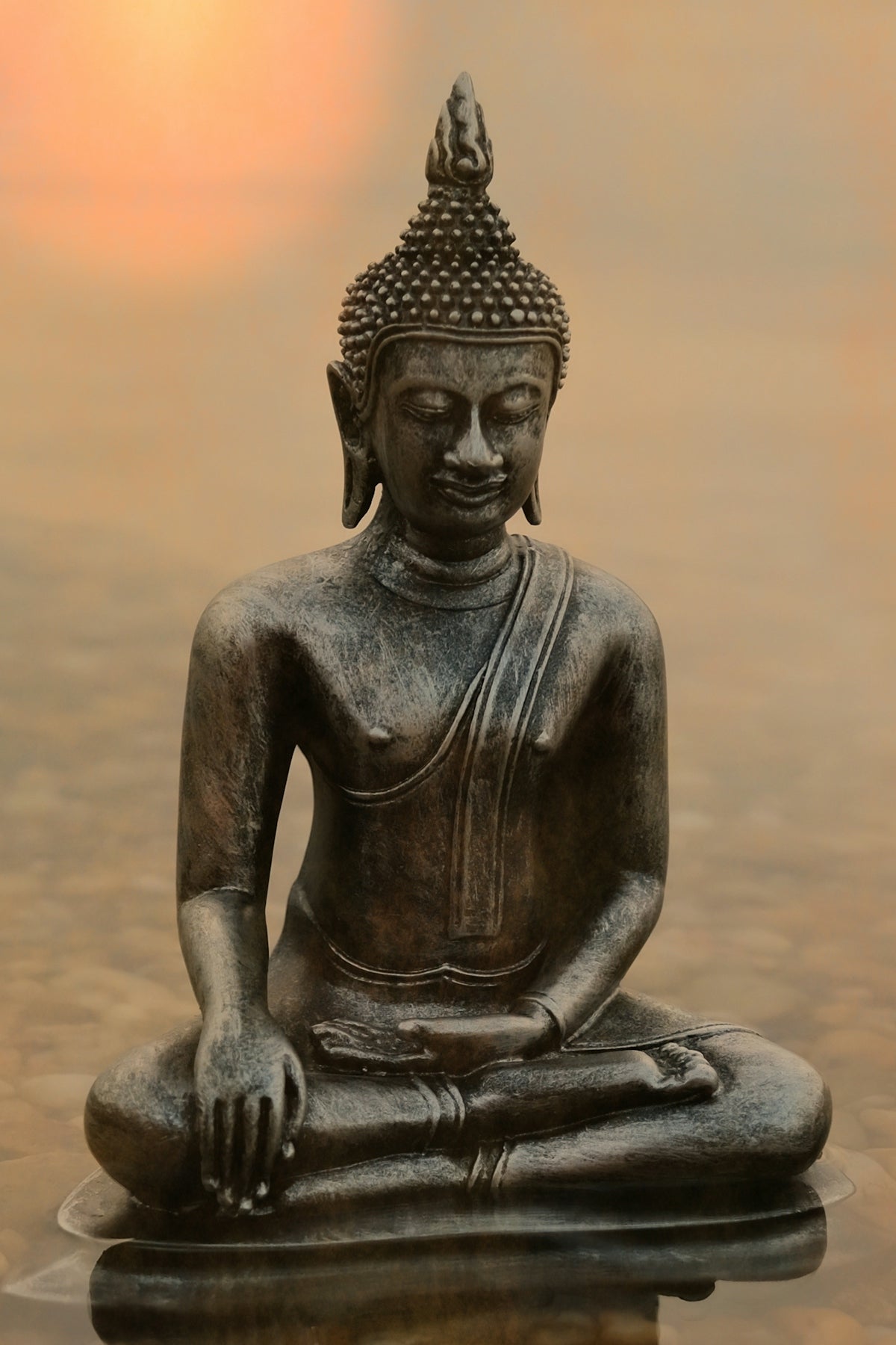 a statue of a seated buddha